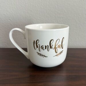 Let’s Dine Gold on White “Thankful” Mug